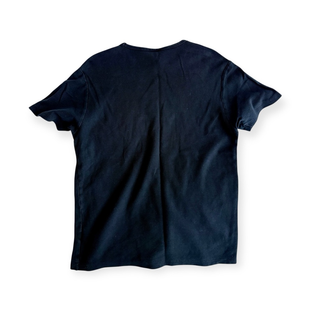 H&M Men’s Regular Fit Crewneck Textured Shirt, Black - Size M - Picture 2 of 4